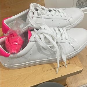 J. Crew White and Pink Sneakers for Women